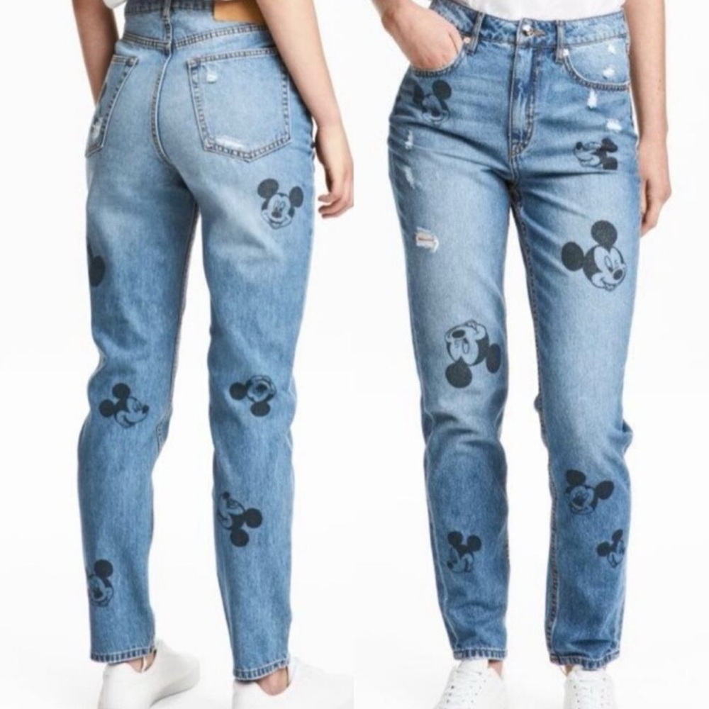 H&M x Disney Mickey Mouse Slim Mom Jean